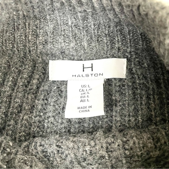 H by Halston Mock Layer Mixed Media Sweater Shirt Large - Picture 10 of 14